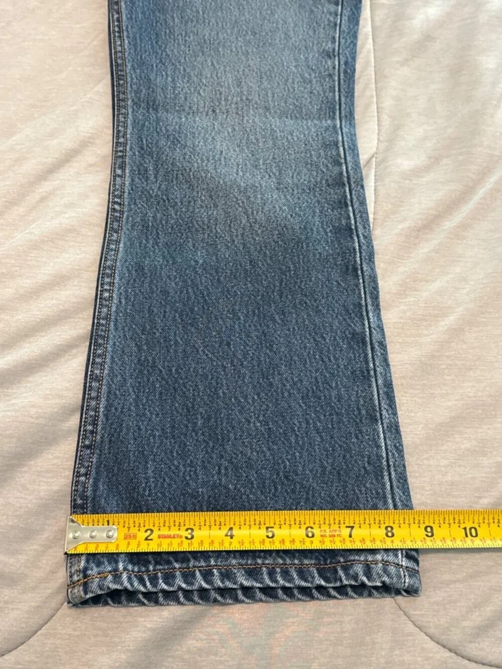 Ganni Jeans Women's 28 NWT High Rise Wide Leg Cropped Organic Cotton F6016